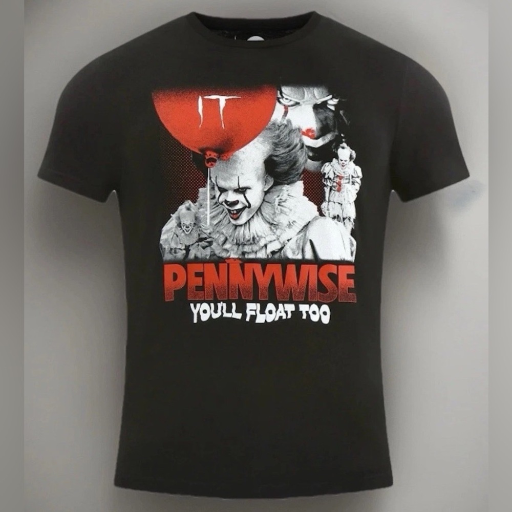 NWT Pennywise The Clown YOU’LL FLOAT TOO Men’s Graphic T-Shirt | L | IT | Horror